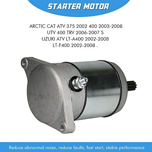 Starter Motor Replacement For Arctic Cat & Suzuki Atv 400 Lt-A400F Lt-A400Fc Eiger Replaces # 3545-016 3313-719 3545-016 31210-Pwb1-900 Sm-14241 31100-38F00 #TOP3
