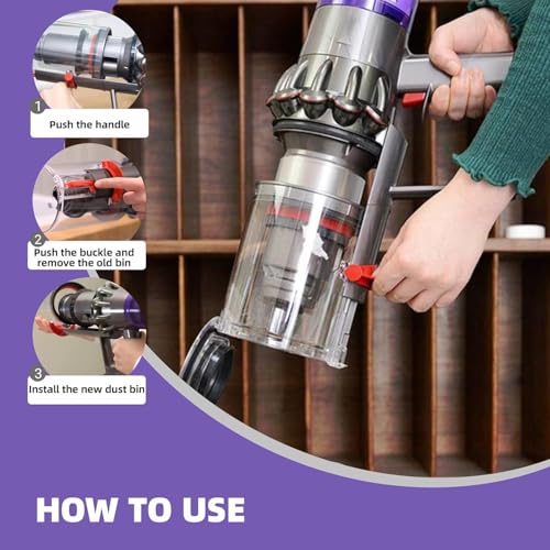 Staubbehälter für Dyson V11 V15 SV14 SV15 SV17 SV22 Behälter Filter Ersatzteile Zubehör Staubsauger Auffangbehälter Ersatzfilter Ersatzbehälter Staubeimer Mülleimer Staub Abfallbehälter