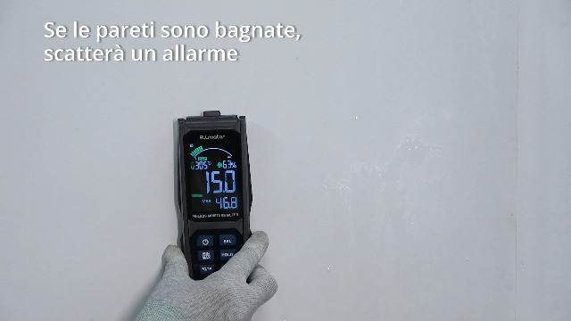 Misuratore Di Umidità MESTEK 2 In 1 - Per Legno, Pareti, Con Allarme E Display A Colori - Foto 9