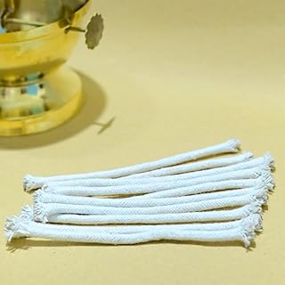 Classyo Cotton Wicks for Pooja | Cotton Diya Batti for Puja | Wicks for Diya | Long Jyoti Batti (Pack of 10, 5.5 Inch)