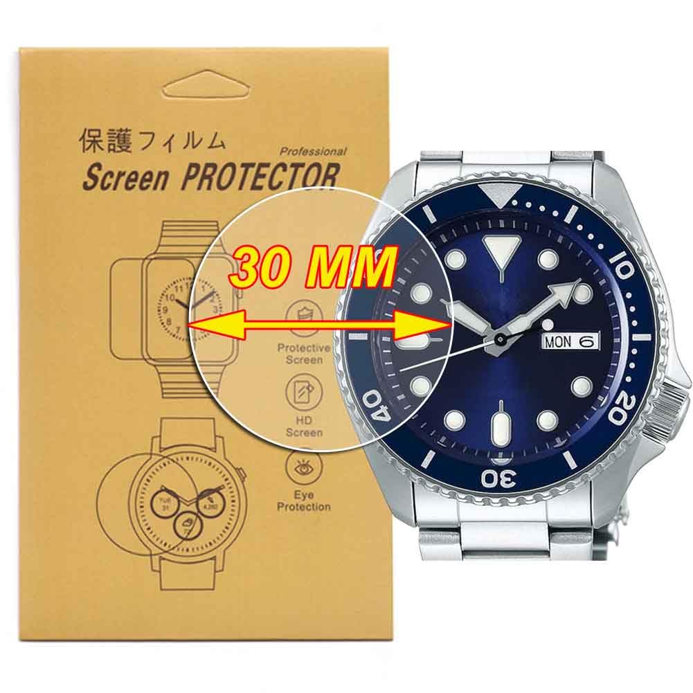 VRWOX [ 3-Pcs For Universal Round Watch HD TPU Nano Screen Protector,Anti-Scratch, Anti-Fingerprint, Bubble Free ?30MM?