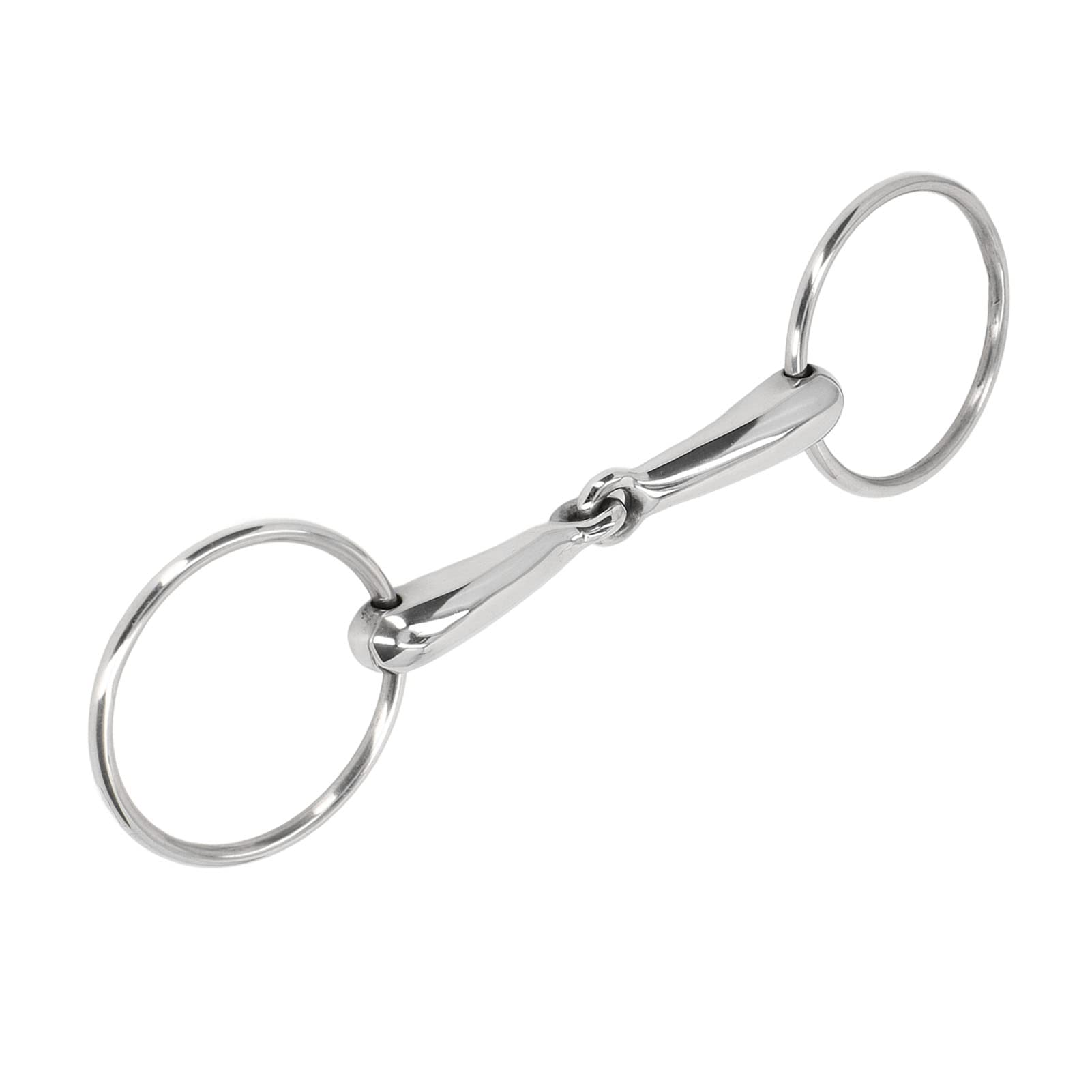 Topyond Filetto Anelli Cavallo, Filetto per Cavallo in Acciaio Inossidabile con Rullo da Masticare Snodato, vestibilità Universale per Le Dimensioni della Bocca del Cavallo