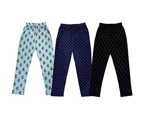 Image of KAYU Kids 100% Cotton Printed Capri for Girls - Regular Fit [Pack of 3]