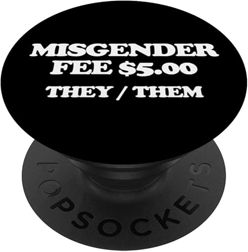 Cuota de género misgender $5.00 (ellosellos) - PopSockets divertidos LGBTQ+ no binarios PopGrip intercambiables