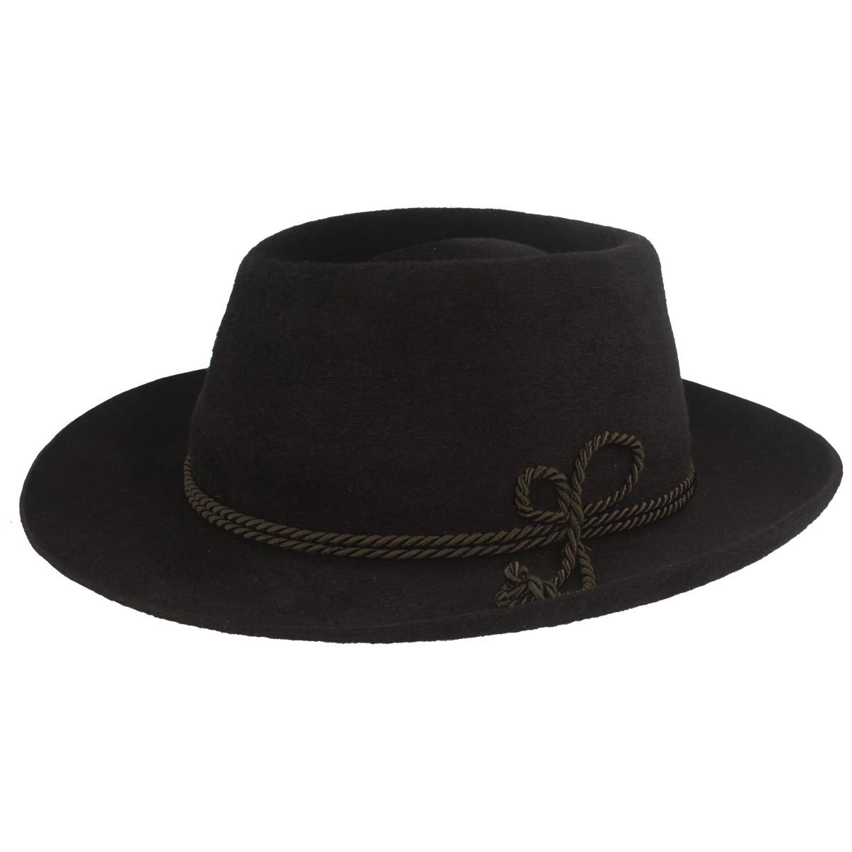 Breiter Herren Velour Trachten-Hut Filz-Hut Herren-Hut – Tiefenbacher – 100% Haarfilz Seiden-Kordel-Garnitur – Bogart – Wasserabweisend