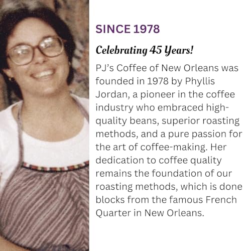 Pj'S Coffee Of New Orleans Pj'S French Chicory - 12Oz (Pack Of 1) - Coffee Alternative, Acid Free, Caffeine Free, Dark Roast, Brew Just Like Coffee, Blend Chicory Root With Coffee, Coffee Substitute, Keto, Kosher thumb #2