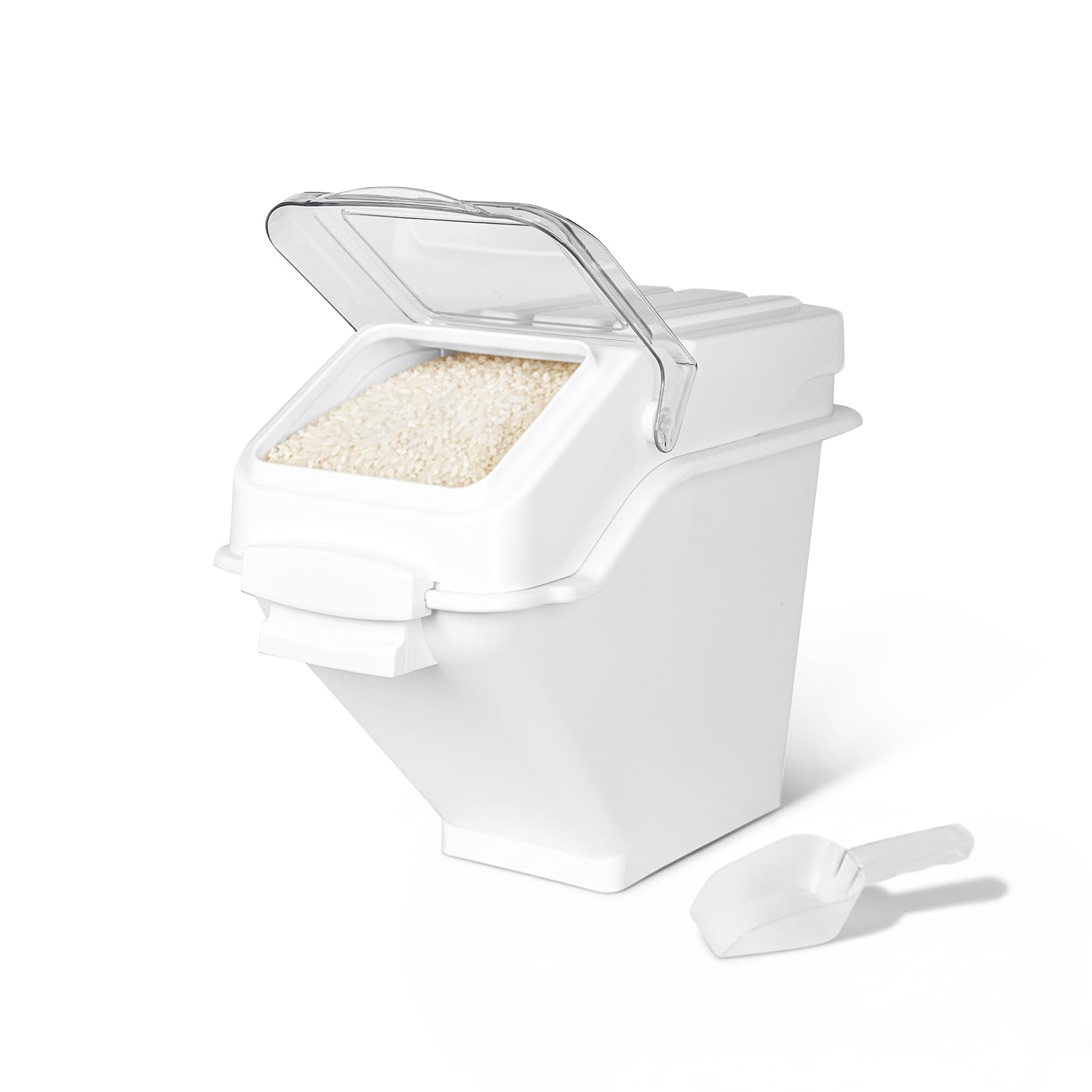 Hakka Rice Dispenser 24L, Commercial Ingredient Bin Flour Food Storage Containers with Scoop Grain Storage Box for Dogs Food, Cereal, Beans, Restaurant, Kitchen