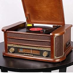 Tourne-disques, boîte à Musique Platine Vinyle nostalgique en Bois sans Fil avec AM, FM, CD, Enregistrement MP3 sur… - Les Beatles, Paul McCartney, John Lennon, RIngo Starr, George Harrison Tourne-disques, boîte à Musique Platine Vinyle nostalgique en Bois sans Fil avec AM, FM, CD, Enregistrement MP3 sur… – Image 3