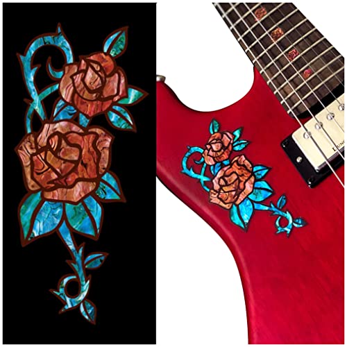 Inlaystickers for Guitars & Bass - Red Roses,B-147RS-RD