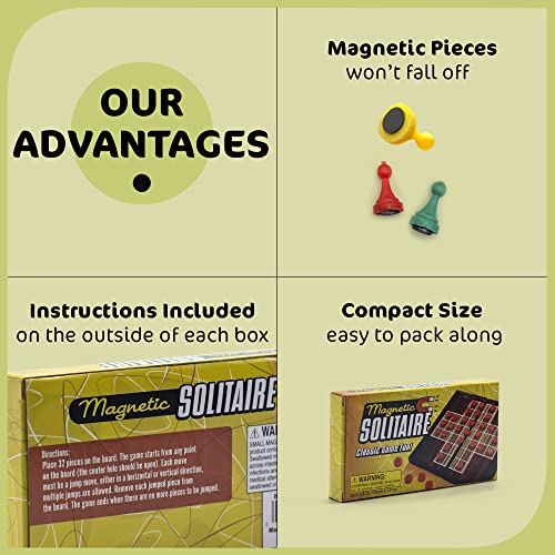 Srenta 5” Mini Magnetic Board Games, Compact Travel Design Set, Includes 12 Different Retro Board Games, Best Gift Idea For Kids, #TOP1