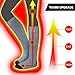 GLOBAL VASION Heated Scoks Winter Electric Rechargeable 3 Heating Settings Thermal Sock for Men and Women (Gray, L)