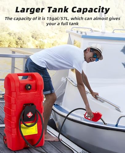 Asypets FL-528H 15 Gallon Fuel Caddy Portable Gas Fuel Tank,Gas Can With Manual Transfer Nozzle thumb #4