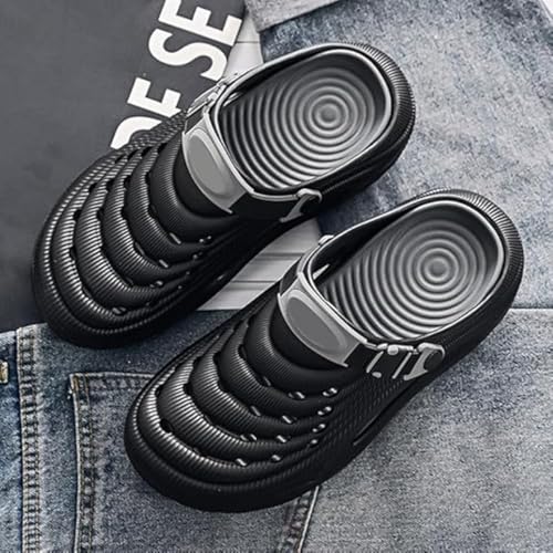 Breathable Slip-On Sandals for Men, Men's Garden Clogs, Comfort Non-Slip Soft Summer Beach Shoes, Cool4