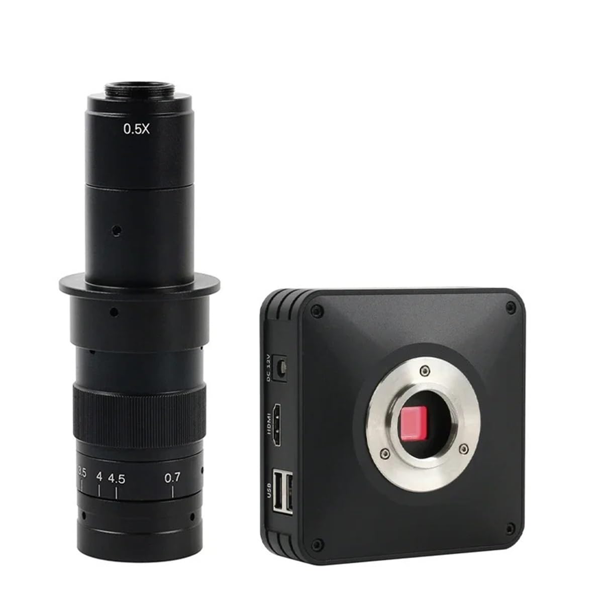 Microscope Full HD 1080P Sensor IMX185 HDMI Industrial Lab Electronic Digital Microscope UI C-Mount Camera USB Disk Storage(with 180x Lens)