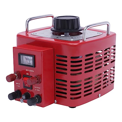 Variac Variable Transformer 3000VA 30Amp Variac Transformer with 4 Fuses 110V AC Input 0-130V AC Output Voltage Regulator Power Supply (3000VA)