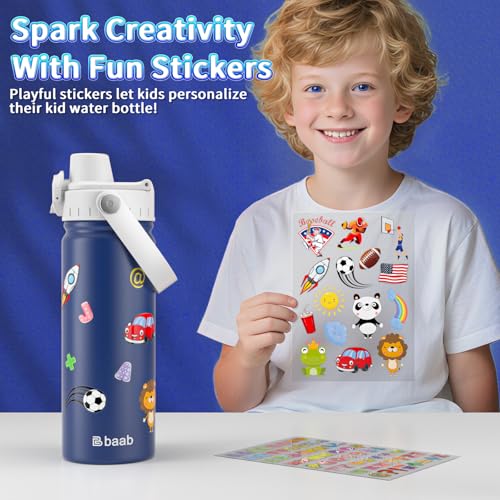 Image of baab 18oz Kids Insulated Water Bottle 18 /8 Stainless Steel Kids Cup 1 Pack