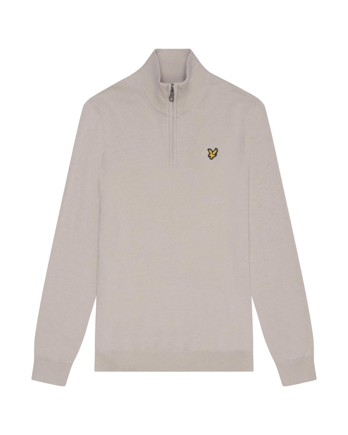 Lyle And Scott Men's Grey Cotton Merino 1/4 Zip Jumper - Size 38