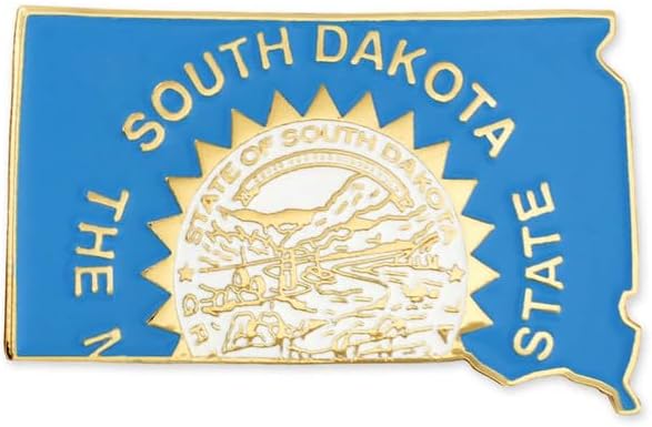 South Dakota state shape flag lapel pin