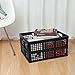 Utiao 34 Quart Collapsible Storage Bins, Folding Crate, Milk Crate, 3 Packs
