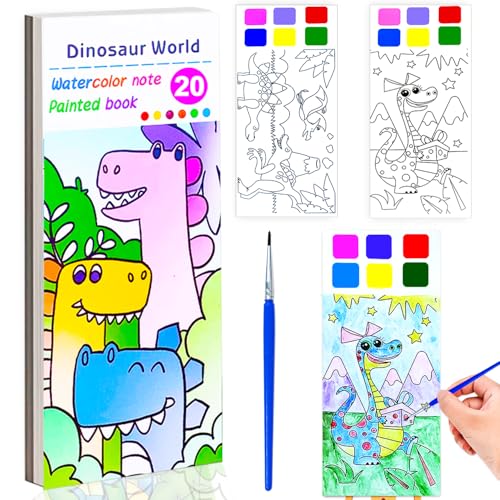 BAOXUE Water Coloring Books for Kids Ages 4-8,Pocket Watercolor Painting Book Kit for Toddlers,Kids Water Color Paint Set Art Crafts,Mini Travel Water Coloring Book,Gifts for Girls Boys
