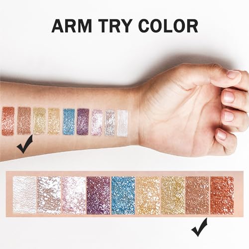 Metallic Liquid Glitter Eyeshadow & Eyeliner Pen, Long Lasting Waterproof Matte Shimmer Eyeshadow - Image 4