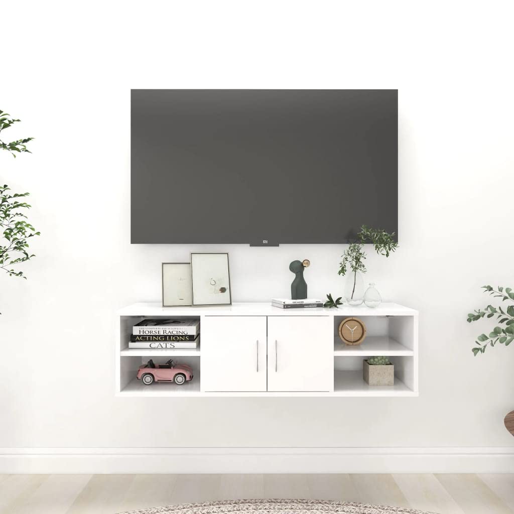 vidaXL Estantería de Pared Madera contrachapada Blanco 102x30x29 cm