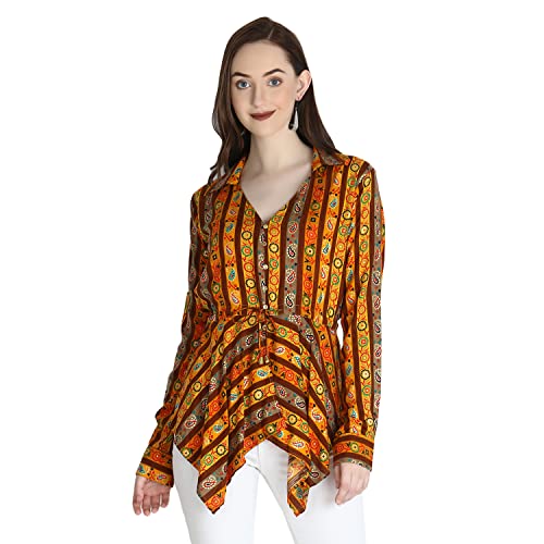 Image of GRECIILOOKS Women's Regular Fit Tops | Tops for Women | Tops for Jeans for Women | Rayon Tops for Women | One Piece Tops for Women | Western Tops for Women Stylish