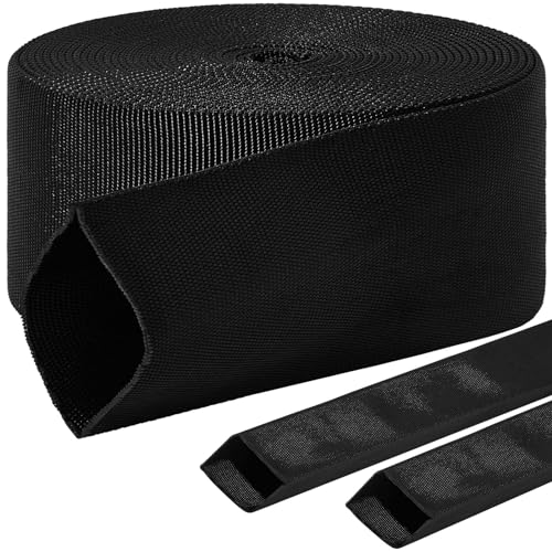 Image of Hanaive 26 ft Nylon Hydraulic Hose Protector Sleeve Tig Torch Cable Cover Black Protective Cover Hose Sheath Hydraulic Wrap Cutting Wire Sheath Sleeve Management Wrap for Cord Tig(2.5 Inch Id)