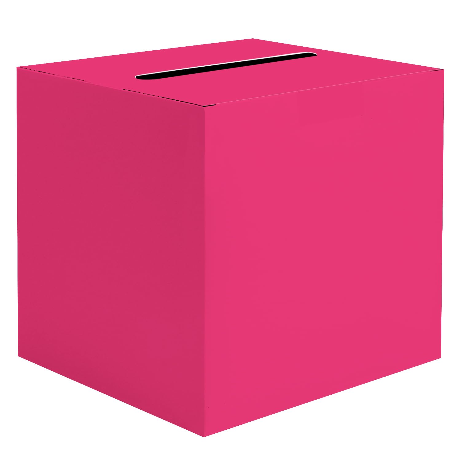 SietDESEO Hot Pink Card Box for Graduation Large Gift Card Box Holder 9.8" x 9.8" Money Cards Box Diy Card Box for Wedding Reception Baby Shower Birthday Cards Box Holder