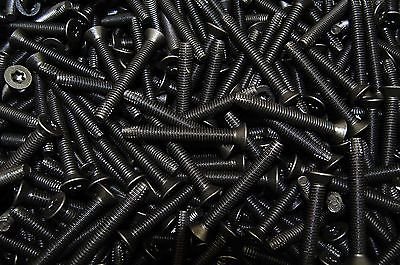 1/4-20 x 2 1/2" Type F/Floorboard Thread Cutting Screws/Six-Lobe (Torx®) / Flat Head/Steel/Black Phos / 750 Pc. Carton