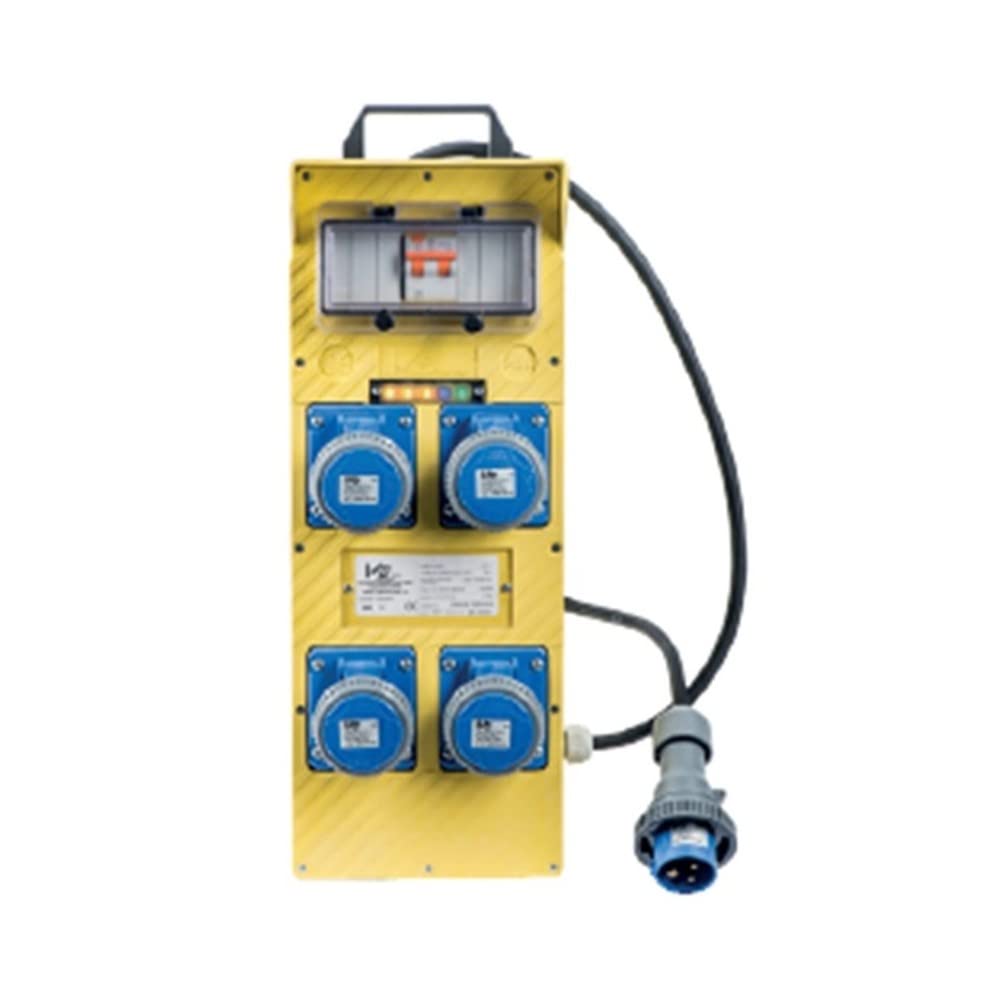 Quadro elettrico 4 PRESE 220V 16A VB serie 220-4-T portatile da cantiere vetroresina CE dichiarazione di conformità UE