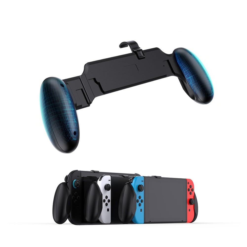 Impugnatura antiscivolo per Nintendo Switch 2, materiale ABS, design ergonomico personalizzato, per compatto 32 x 10 x 4 cm, compatibile con bianco e nero