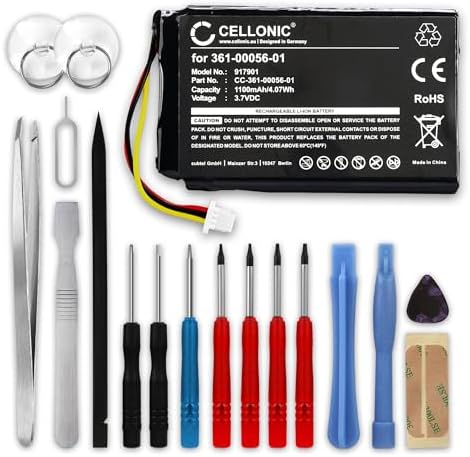 Batterie De Remplacement Pour Garmin Nüvi 65/65LM - 1100 MAh, 3,7 V, Li-ion, Compatible 361-00056-01