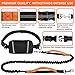 Hands Free Dog Leash Retractable Bungee Heavy Duty Dog Running Waist Leash for Running Walking Jogging Training Hiking with Medium to Large Dogs, Waist Belt Pouch, Reflective Stitches, Dual Handle