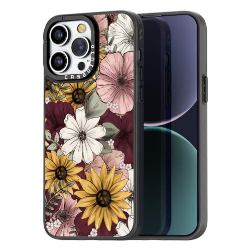 Coque iPhone 14 Pro Max mignonne amusante et résistante avec tournesol