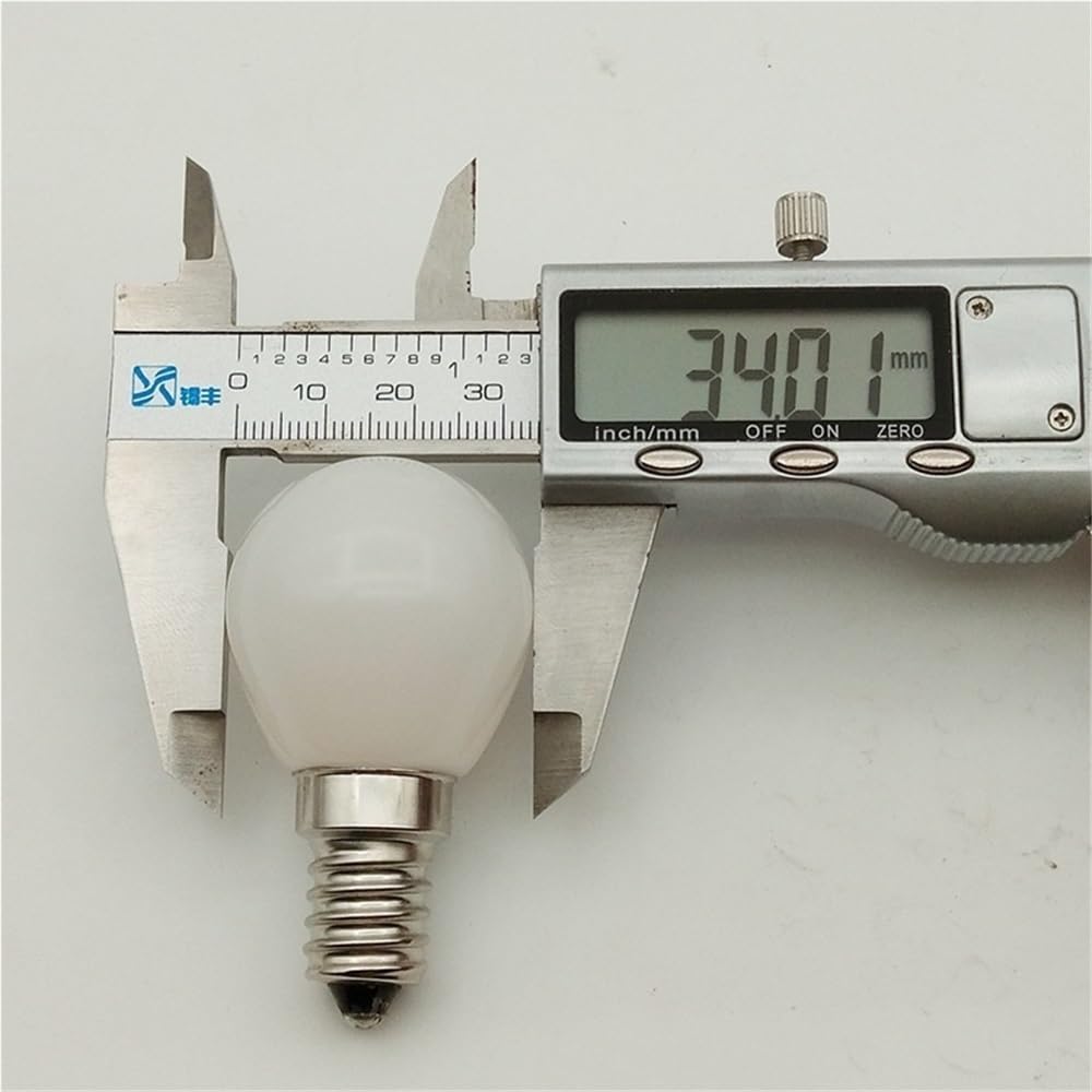 1fortunate Lights, Paquete de 50 Bombillas LED esféricas CA 85-265 V, G35, E12/E14/B15/E17, 2 W, luz navideña con Cubierta lechosa(3000K Warm White,E12)