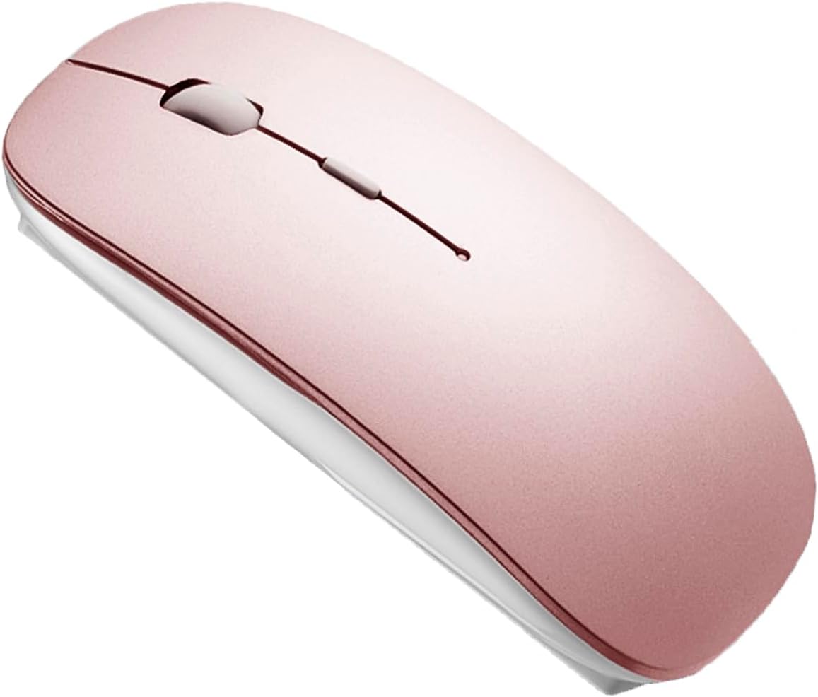 Ratón inalámbrico Bluetooth para computadora portátil Mac MacBook iPad MacBook Air MacBook Pro PC Computadora de escritorio Windows Chromebook Notebook (oro rosa)