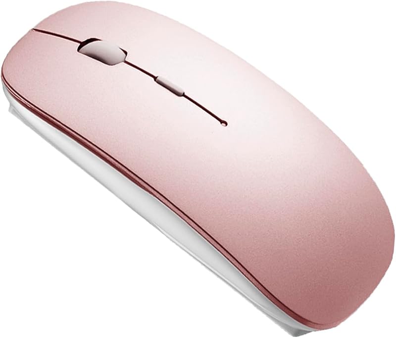Ratón inalámbrico Bluetooth para computadora portátil Mac MacBook iPad MacBook Air MacBook Pro PC Computadora de escritorio Windows Chromebook Notebook (oro rosa)