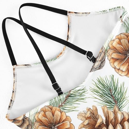 Yuiboo Girls Swimsuits 1-Piecing Bathing Suit Girl Toddler Girls Swim Suit Beach Swimwear Pine Cones Pine Branches4