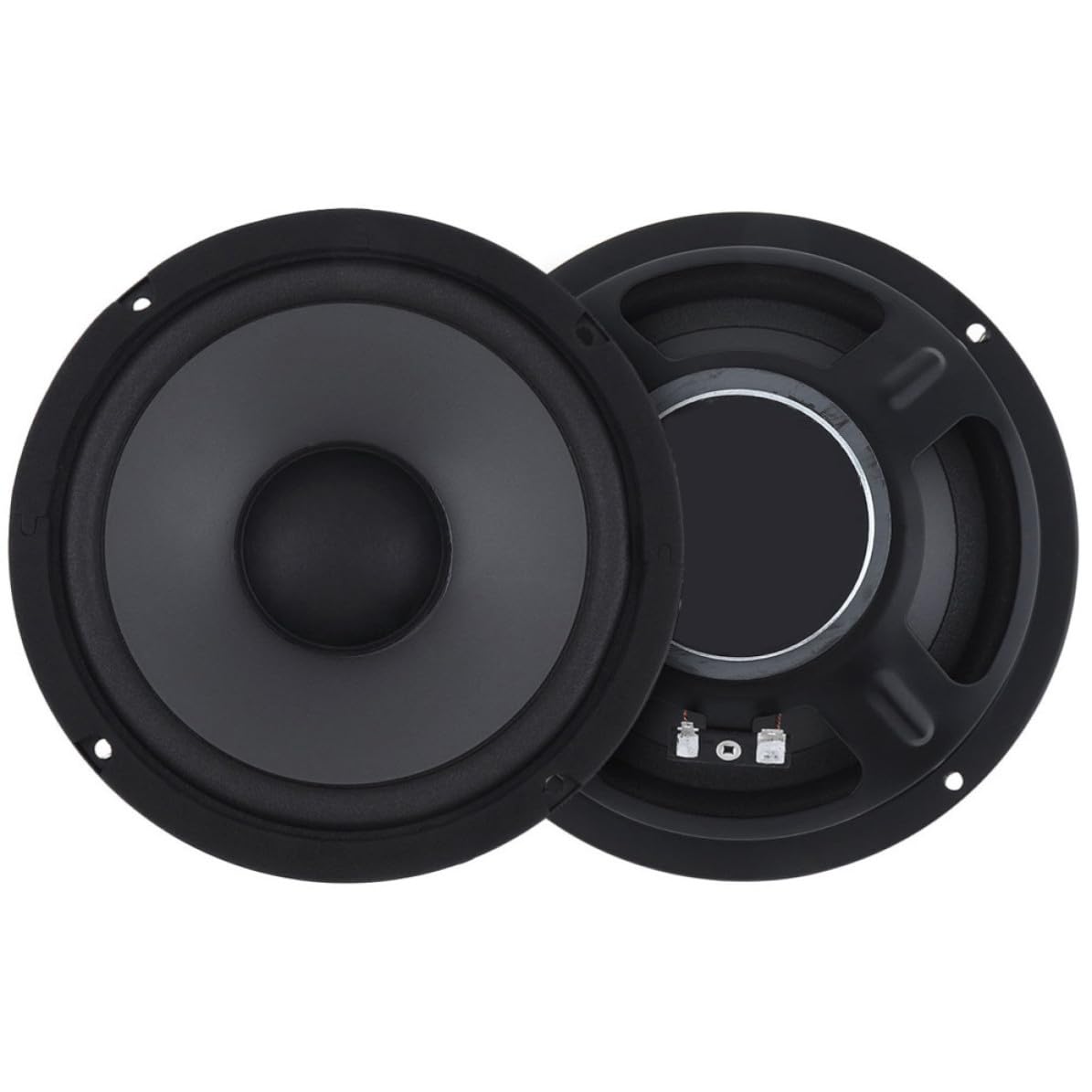 2 Piezas Altavoz Coaxial para Coche Negro, Compatibilidad, PP