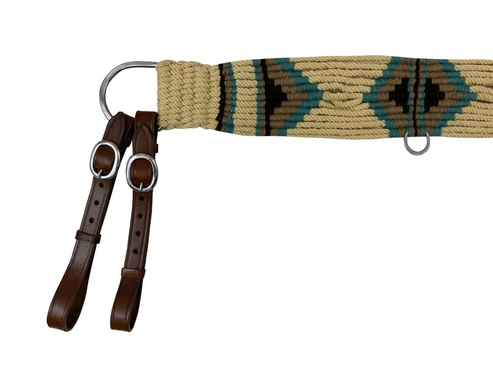 Showman Mohair Wool Multi-Strand Tripping Collar w/Teal & Brown Southwest Design