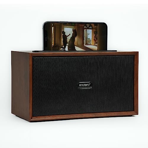 Endefo Entunz Glam,12W Wireless True Wooden Speaker, Stereo Sound, 6hrs Playback, Portable 12 W Bluetooth Speaker
