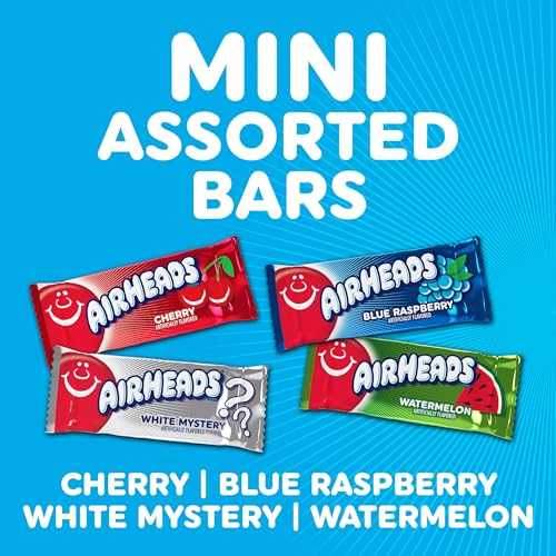 Airheads Mini Candy Bars, Taffy Variety Pack, 5 lb Bag | Assorted Flavors, Individually Wrapped Bulk Candy, Artficially Flavored - image 3