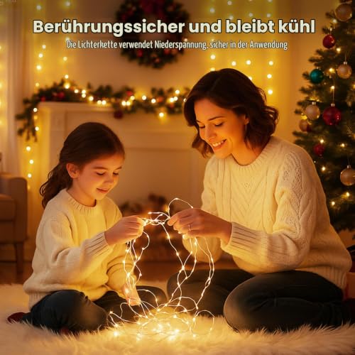 litogo 8 Stück Lichterkette Innen Batterie, 2M 20 LED Mini Lichterkette – Ansicht 4