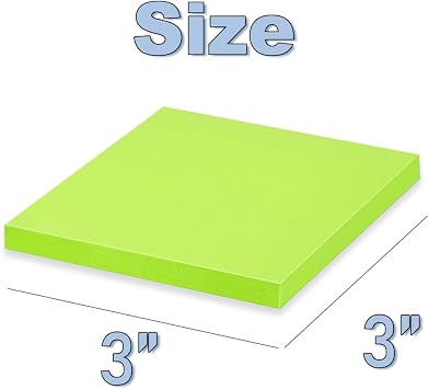 (56 Pads) Sticky Notes Bulk 3x3 in Post Bright Stickies Colorful Super Sticking Power Memo Pads, Strong Adhesive