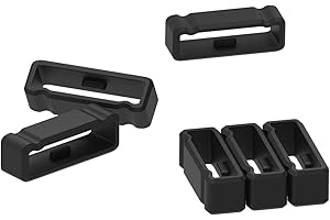 Black Silicone Fastener Keeper Ring for Garmin Watch Band