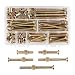 Produktbild increway Set 60 (120) M6 x 35/45/55/65/75 mm Zink versilbert Sechskant-Antrieb Socket Cap Möbel Barrel Schrauben Bolt Muttern Sortiment Kit