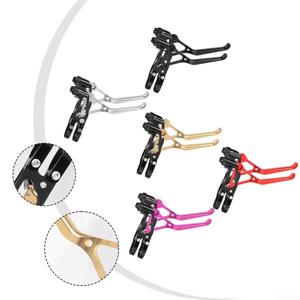 Premium-Fahrrad-Bremsgriff-Set, 1 Paar Fahrrad-Bremshebel, für MTB, Mountainbike, Rennrad, Fahrrad, Bremsgriff (für Champagner)