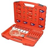 PRÄZISE SKALENWERZEUGE | Präzise Skalenwerkzeuge machen die Kraftstoffstrom-Diagnosearbeiten genau. Zweck dieses Instruments ist es, schnell und effektiv die Menge an Kraftstoff, die jeder Einspritzdüse in den Lagerbehälter zurückkehrt, zu messen, damit Sie wissen, ob ein Injektor beschädigt ist