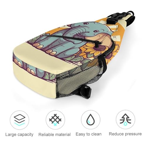 Bolso sling cruzado casual para viaje y deporte miniatura 5